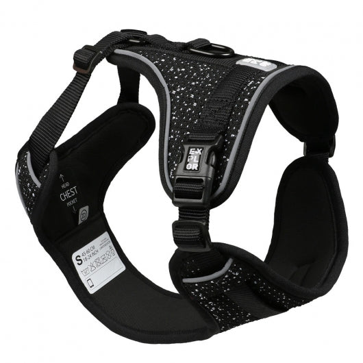 Hundegeschirr Duvoplus EXPLOR Ultimate Fit No-Pull-Geschirr - Undercover Grün Schwarz Blau