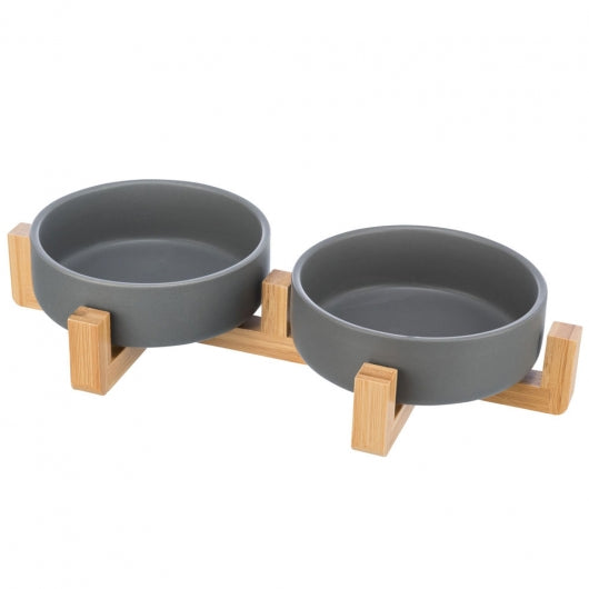 Trixie Napf-Set aus KeramikHolz - graunatur