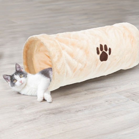 Trixie Crunch Plüschtunnel, 60 cm - Beige