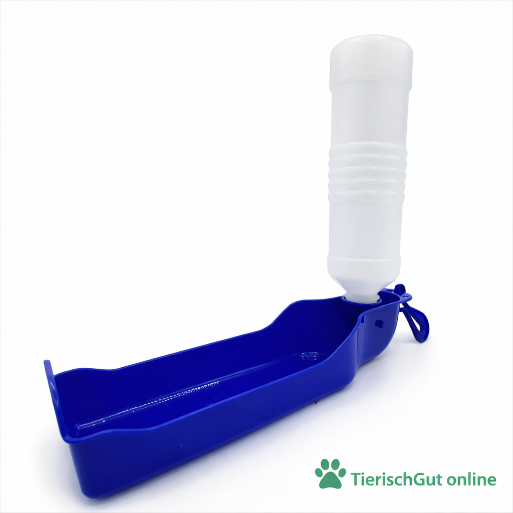 Wasserflasche für Hunde faltbar – 500ml Tragbarer Wasserspender für unterwegs