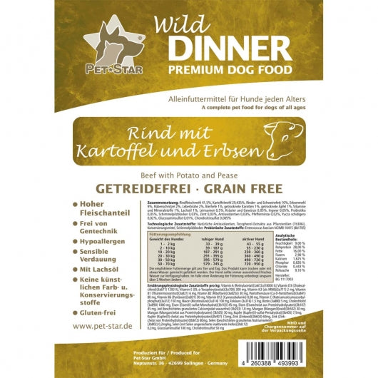Pet Star - Wild Dinner Rind - Getreidefrei