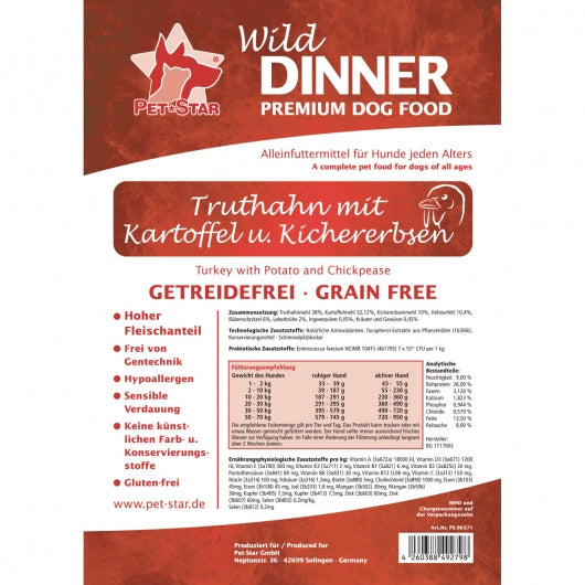 Pet Star - Wild Dinner Truthahn - Getreidefrei