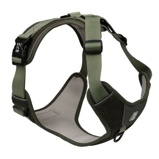Hundegeschirr Duvoplus EXPLOR Ultimate Fit No-Pull-Geschirr - Undercover Grün Schwarz Blau