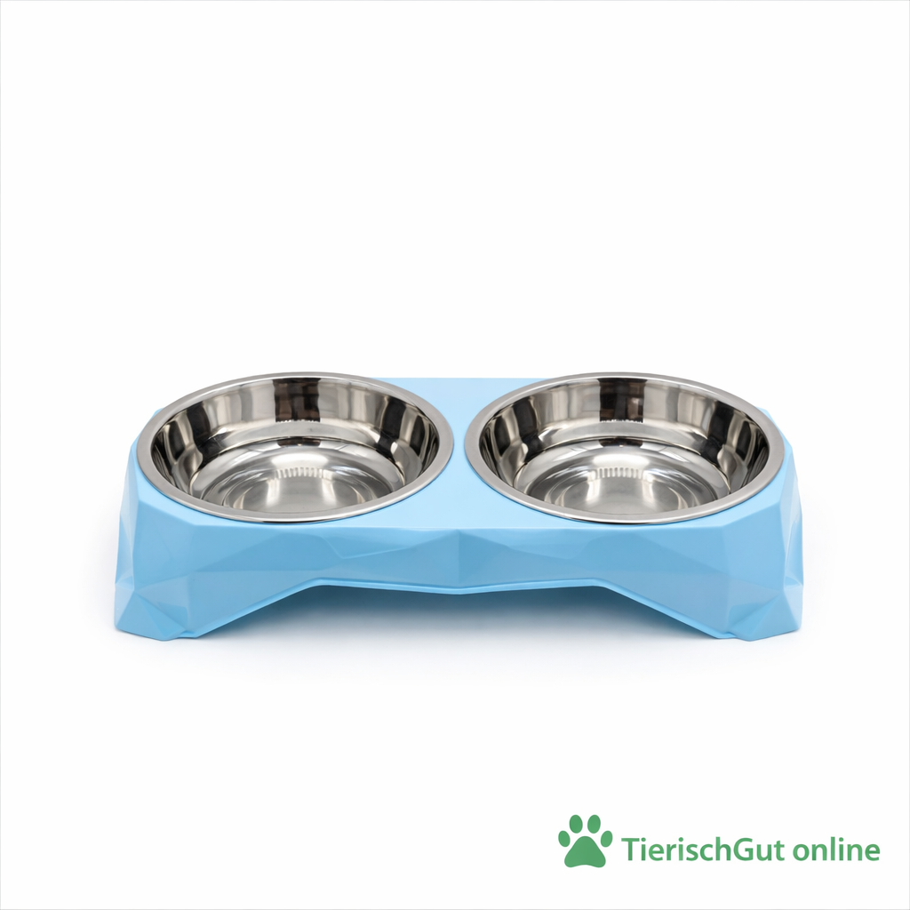 Bunter Haustier-Doppel-Futternapf– Rutschfest, Abnehmbar und Leicht zu Reinigen