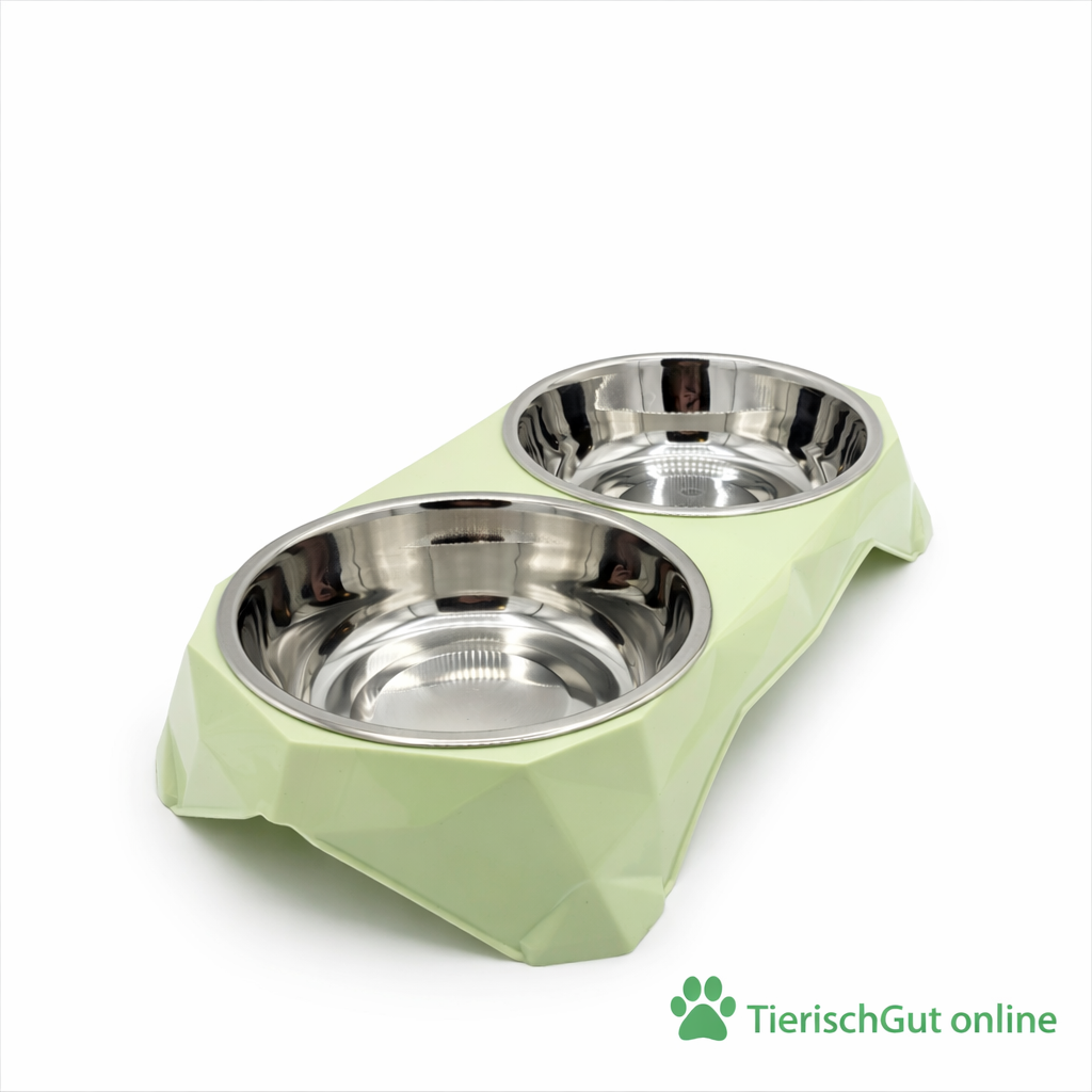 Bunter Haustier-Doppel-Futternapf– Rutschfest, Abnehmbar und Leicht zu Reinigen