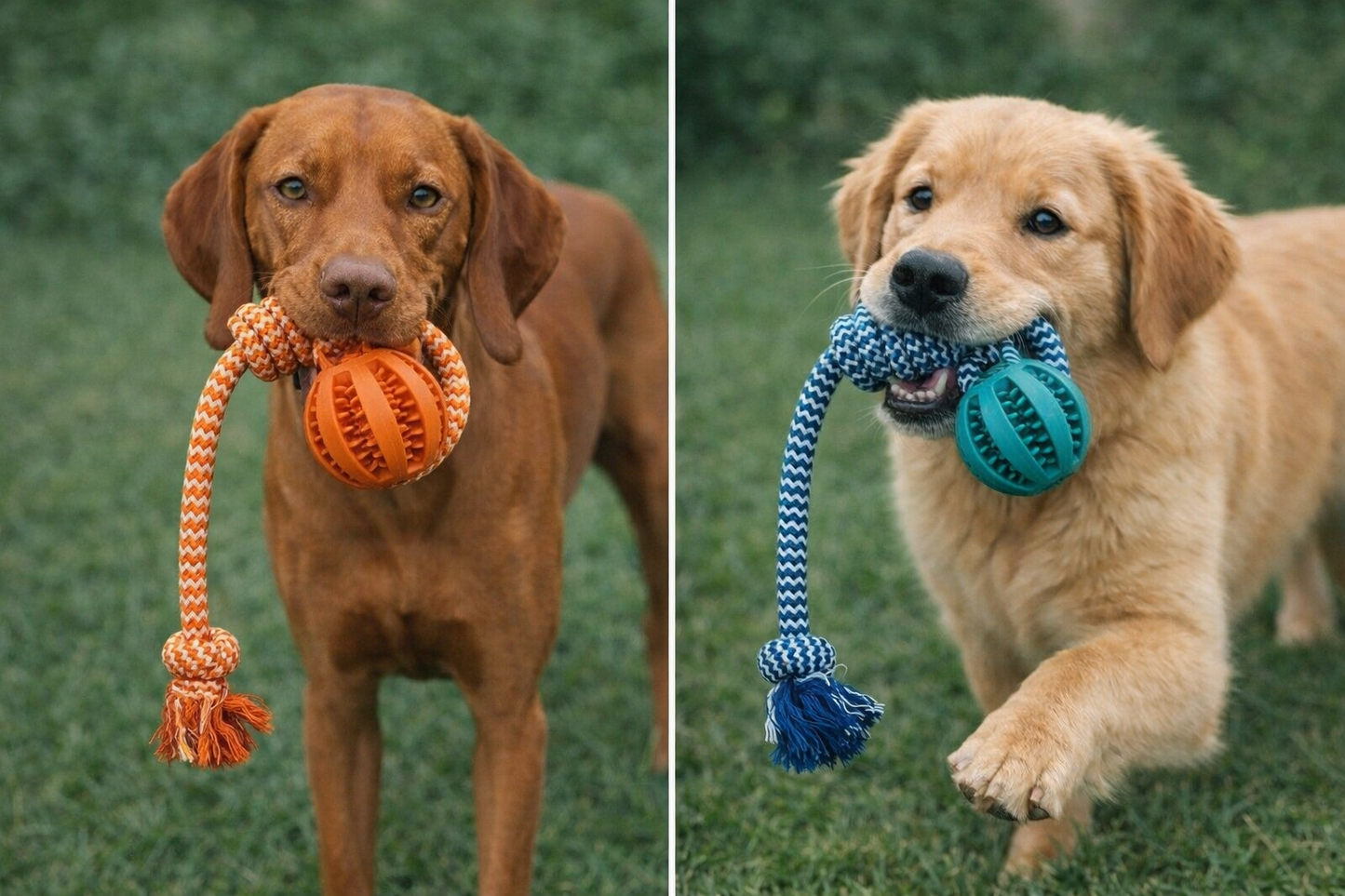 Ballspielzeug mit Seil für Hunde