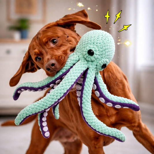 Plüsch-Oktopus-Raschelnd mit quietschenden Kopf