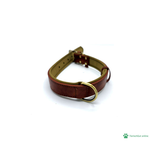 Hundehalsband Kunstleder - gepolstert - verstellbar - braun