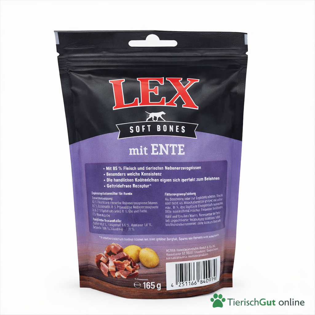 Snacks von LEX als Soft Bones Ente 165 g